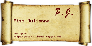 Pitz Julianna névjegykártya